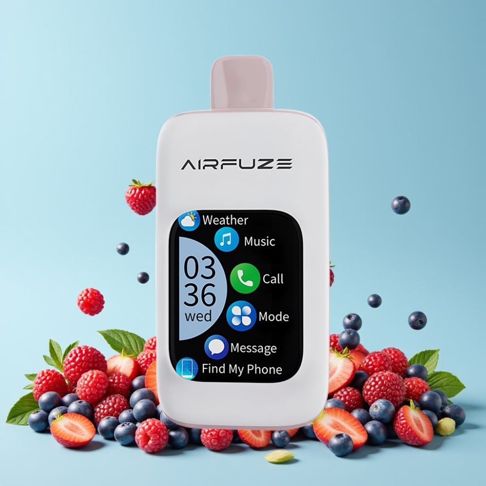 AirFuze Smart 30000 Puffs Bergebrist Disposable Pod med 5% Nikotin & Touch Skjerm