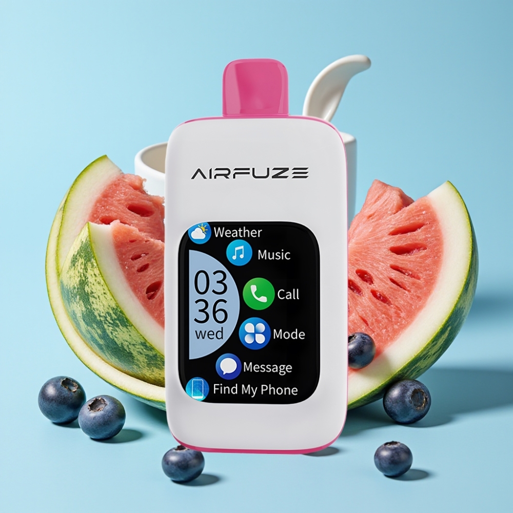 AirFuze Smart 30000 Puffs Blåbær Vannmelon 5% 900mAh Type-C Touch Skjerm