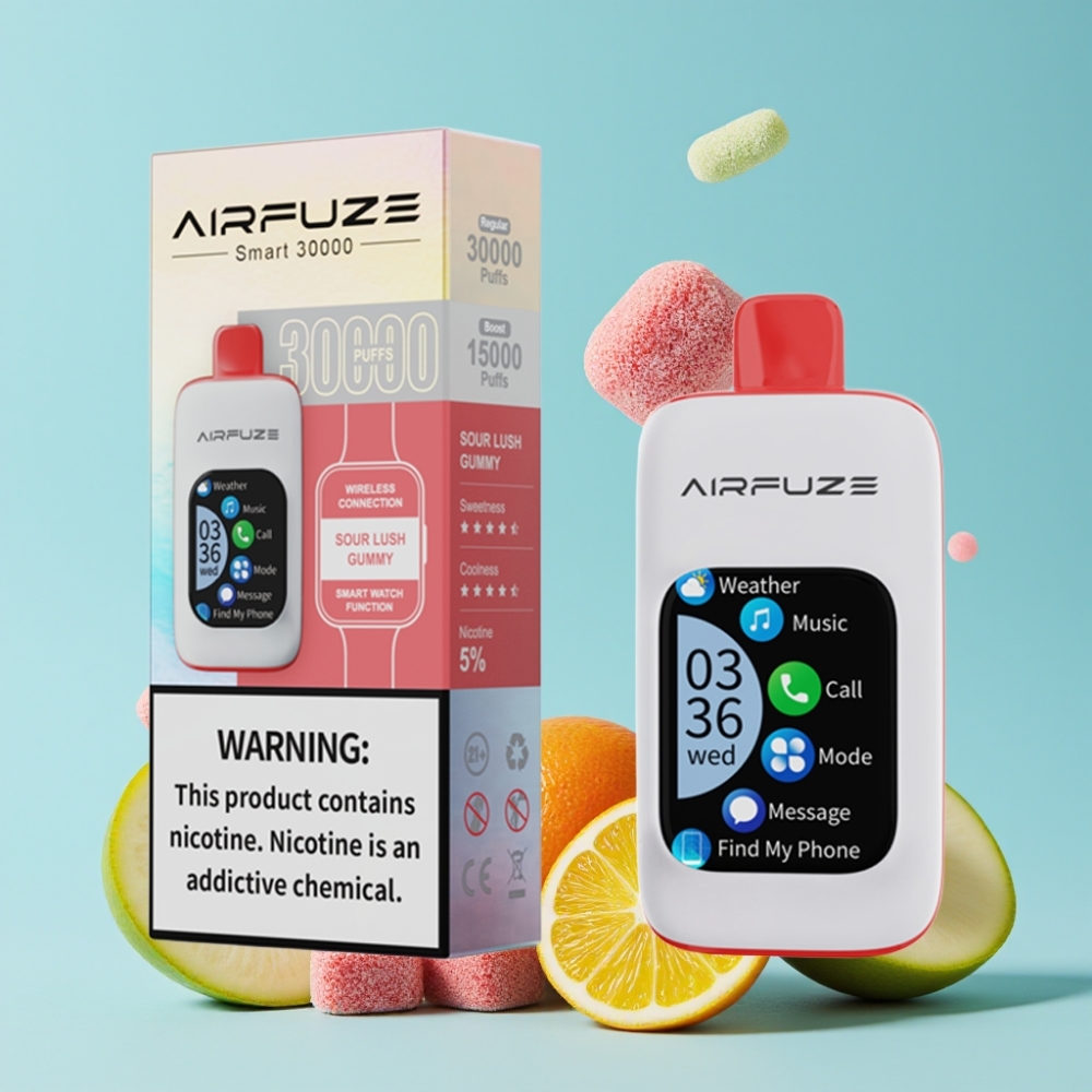 AirFuze Smart 30000 Puffs Disposable Pod 5% Sursøt Gummy 900mAh Type-C