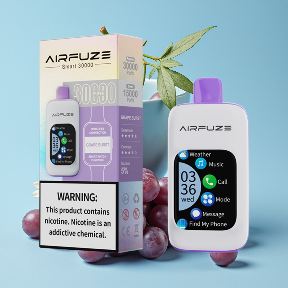 AirFuze Smart 30000 Puffs Disposable Pod Druespreng Smak 2.01\" Touch Skjerm Type-C