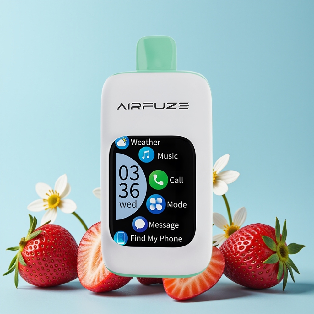 AirFuze Smart 30000 Puffs Disposable TFT Touch Strawberry Sommertid Pod