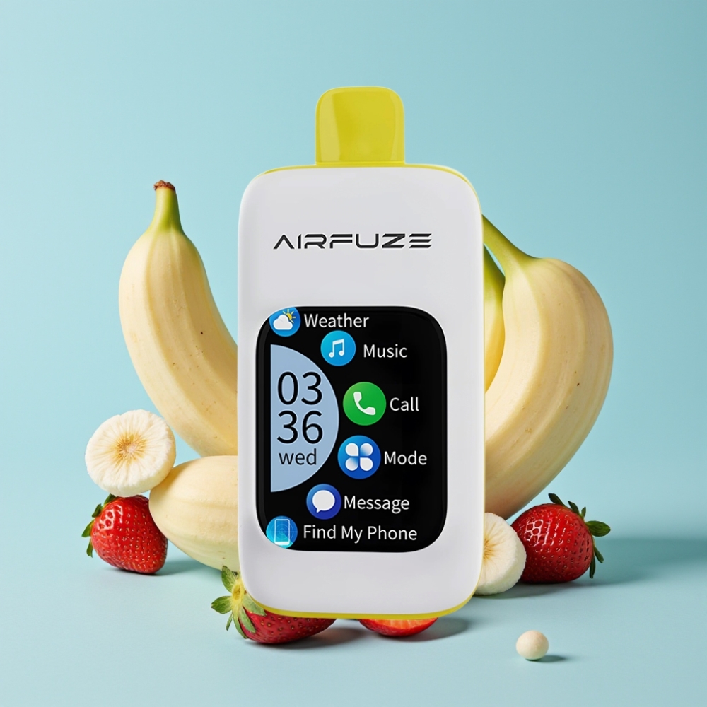 AirFuze Smart Pro 40000 Puffs 900mAh Gjenoppladbar Jordbær Banan