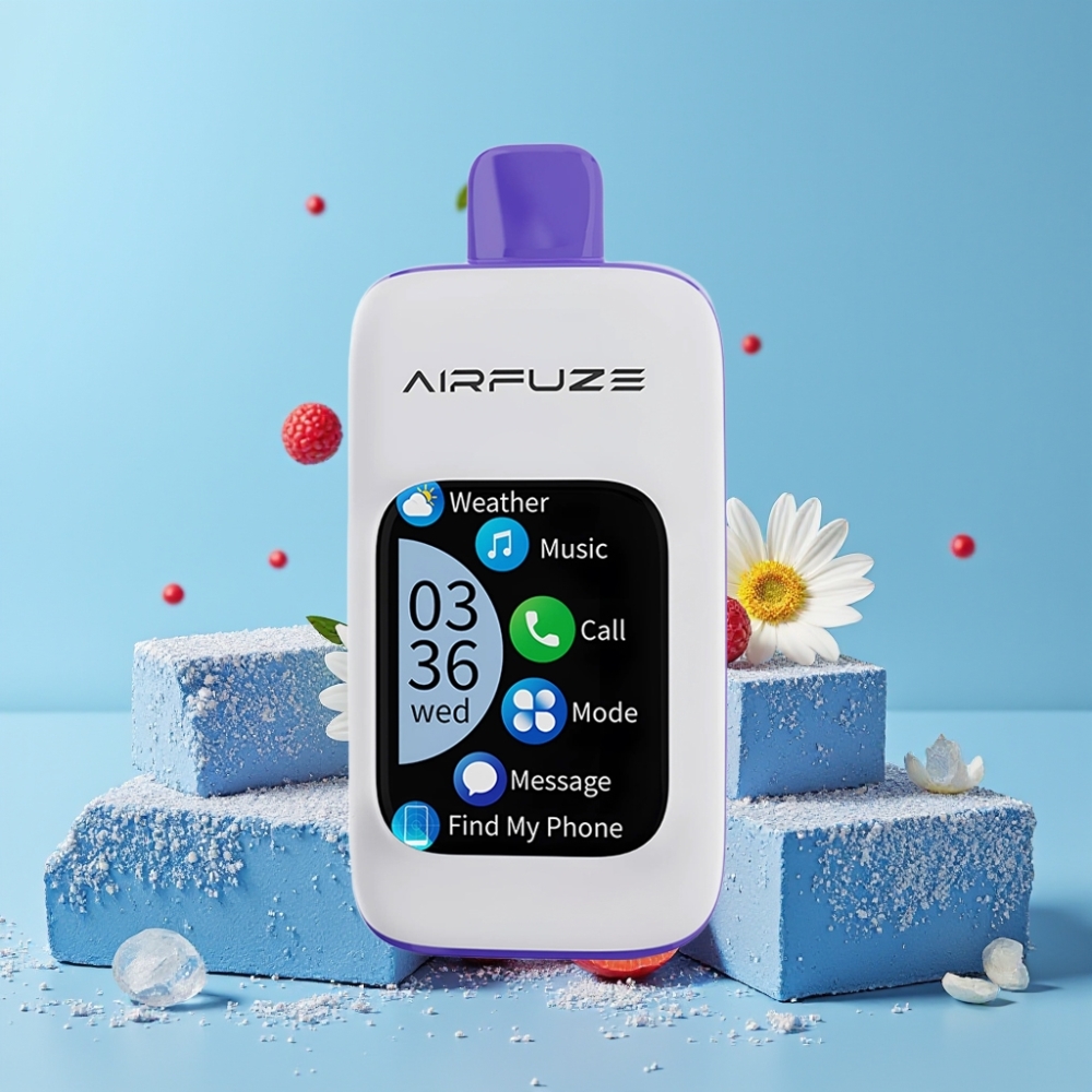 AirFuze Smart Pro 40000 Puffs Oppladbar Blå Bringebær Is 20ML 900mAh