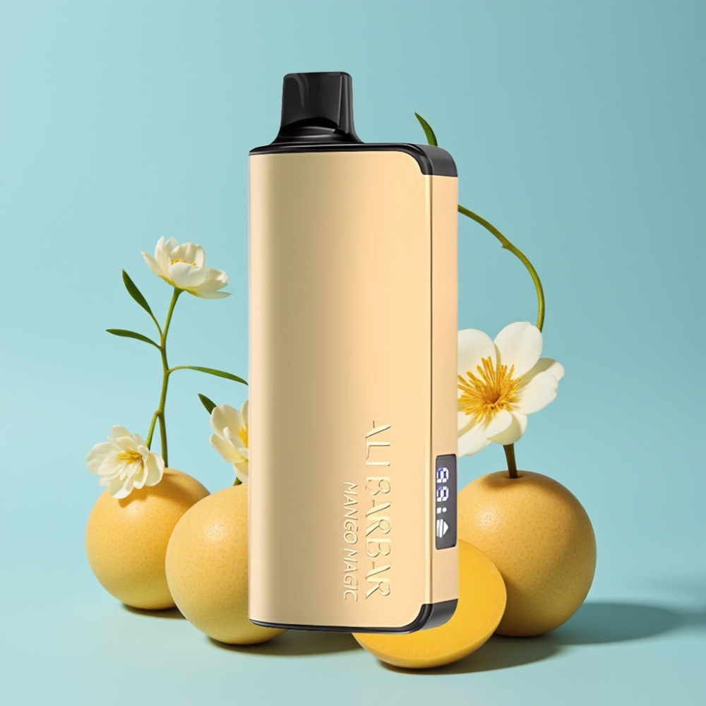 Alibarbar Ingot 9000 Puffs 22ml 2350mAh LED Mango Magi Norge online wholesalers