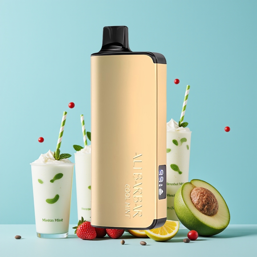 Alibarbar Ingot 9000 Puffs 22ml Kjølig Mynte LED Skjerm Norge online wholesalers