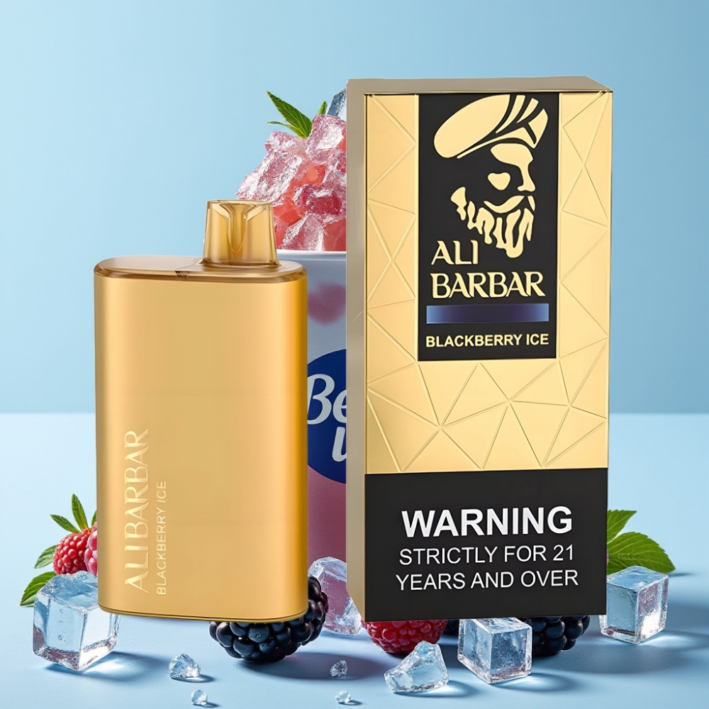 Alibarbar Rich 8000 Puffs 20ml 2000mAh Svartbær Is Norge online wholesalers