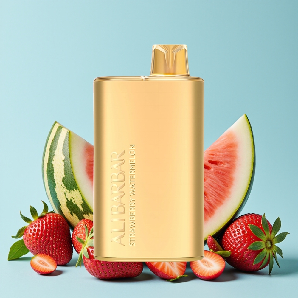 Alibarbar Rich 8000 Puffs Engangs Vape Jordbær Vannmelon 20ml 2000mAh