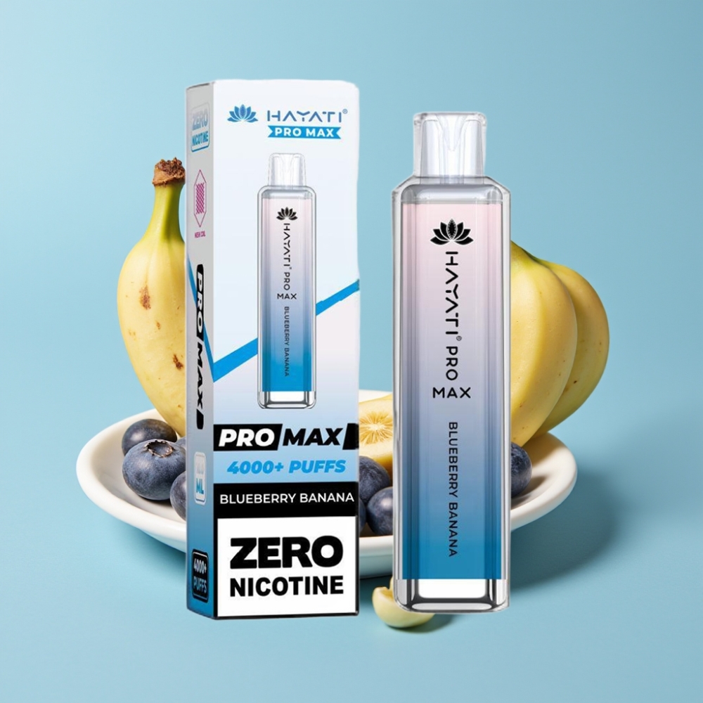 Hayati Pro Max 4000 Puffs Blåbær Banan Disposable Vape med 1400mAh batteri