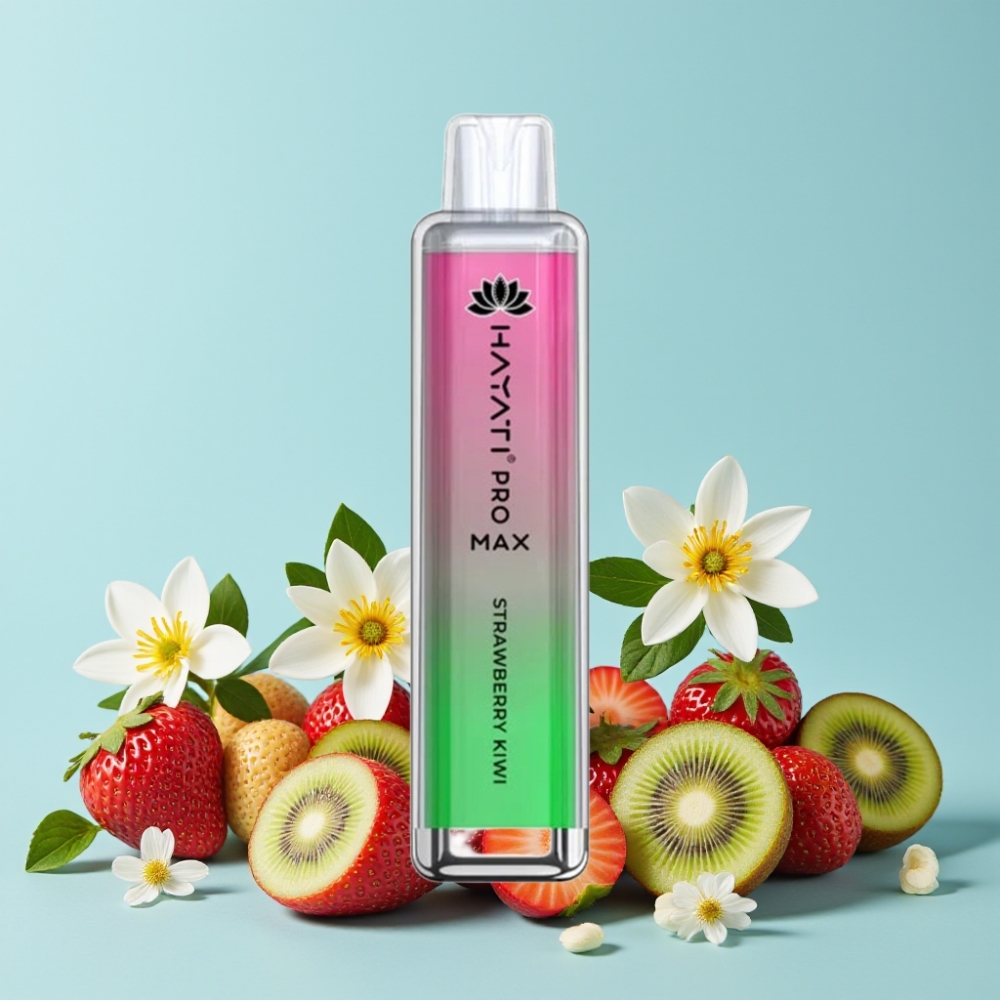 Hayati Pro Max 4000 Puffs Disposable Vape Jordbær Kiwi 1400mAh Rechargeable