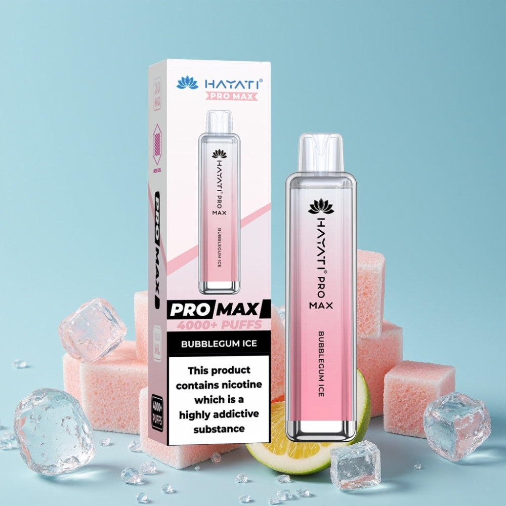 Hayati Pro Max 4000 Puffs Disposable Vape Tyggis-Iss med 5% Nikotin, 1400mAh Batteri
