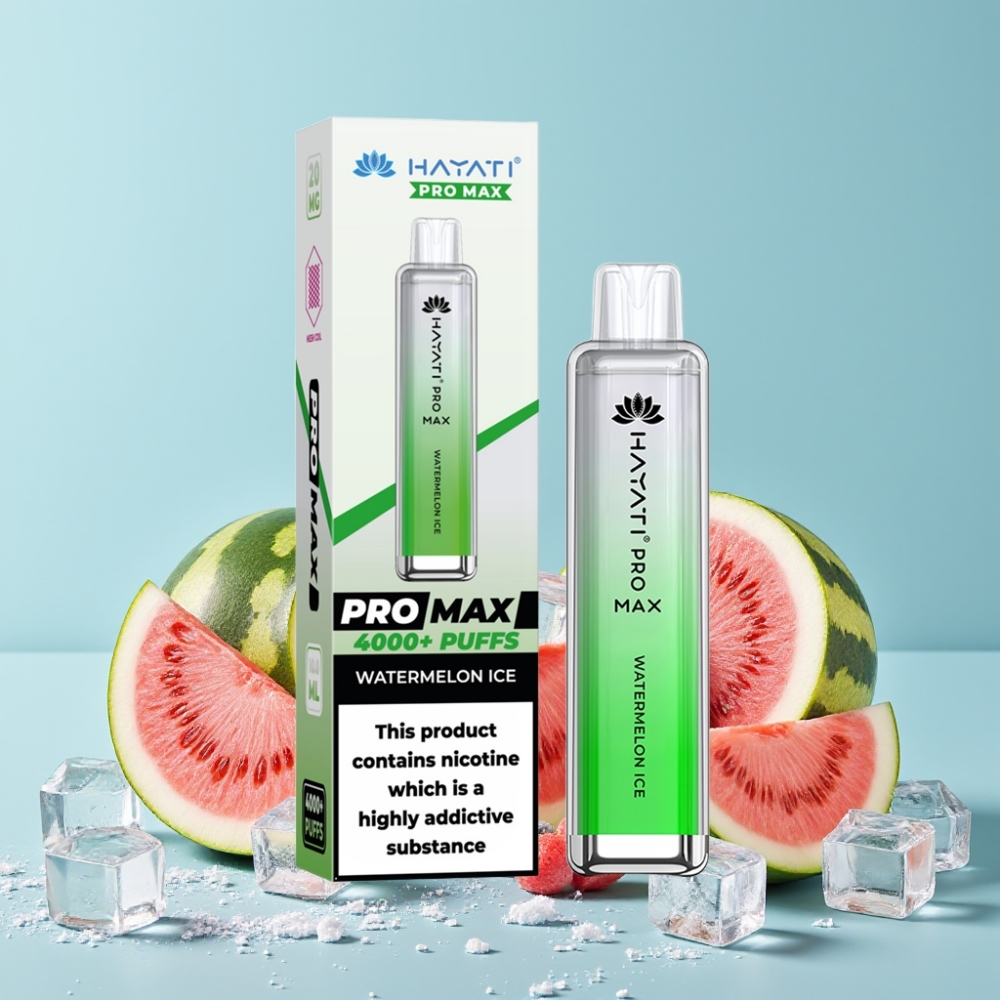 Hayati Pro Max 4000 Puffs Disposable Vape Vannmelon Is Norge online wholesalers