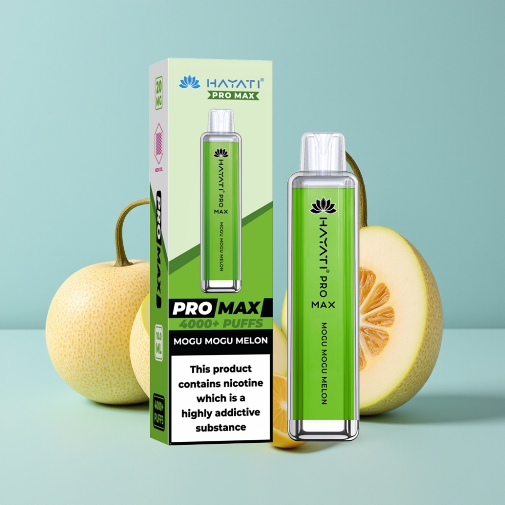 Hayati Pro Max 4000 Puffs Dual Mesh Kristall Mogu Mogu Melon