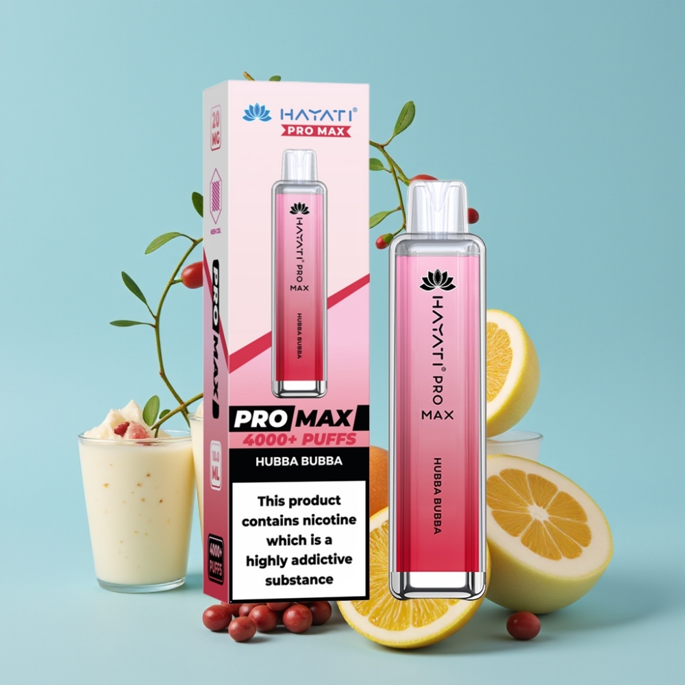 Hayati Pro Max 4000 Puffs Hubba Bubba LED Lys 1400mAh Batteri