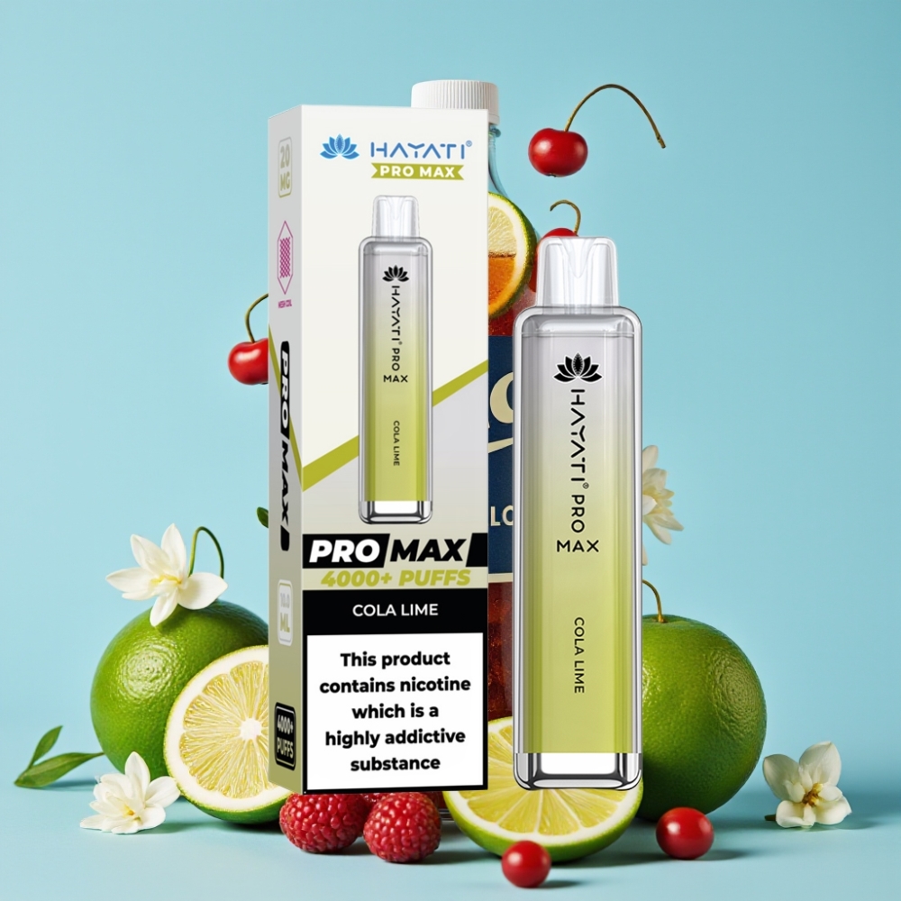 Hayati Pro Max 4000 Puffs Oppslagsvakt Cola Lime 1400mAh