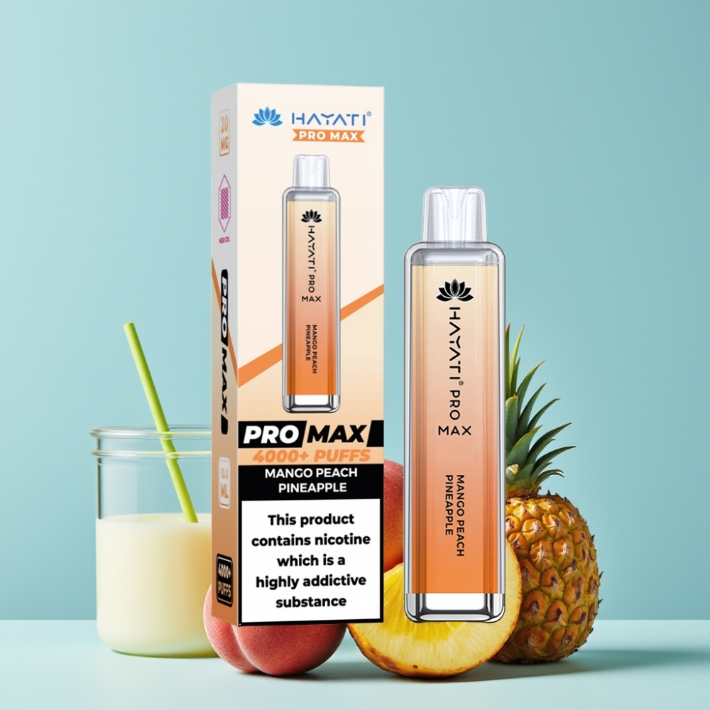 Hayati Pro Max 4000 Puffs TPD-kompatibel Mango Fersken Ananas 1400mAh