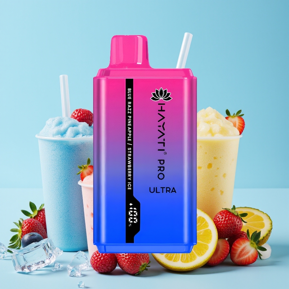 Hayati Pro Ultra 15000 Puffs 2×12ml 2% Blåbringebær Ananas Jordbær Is