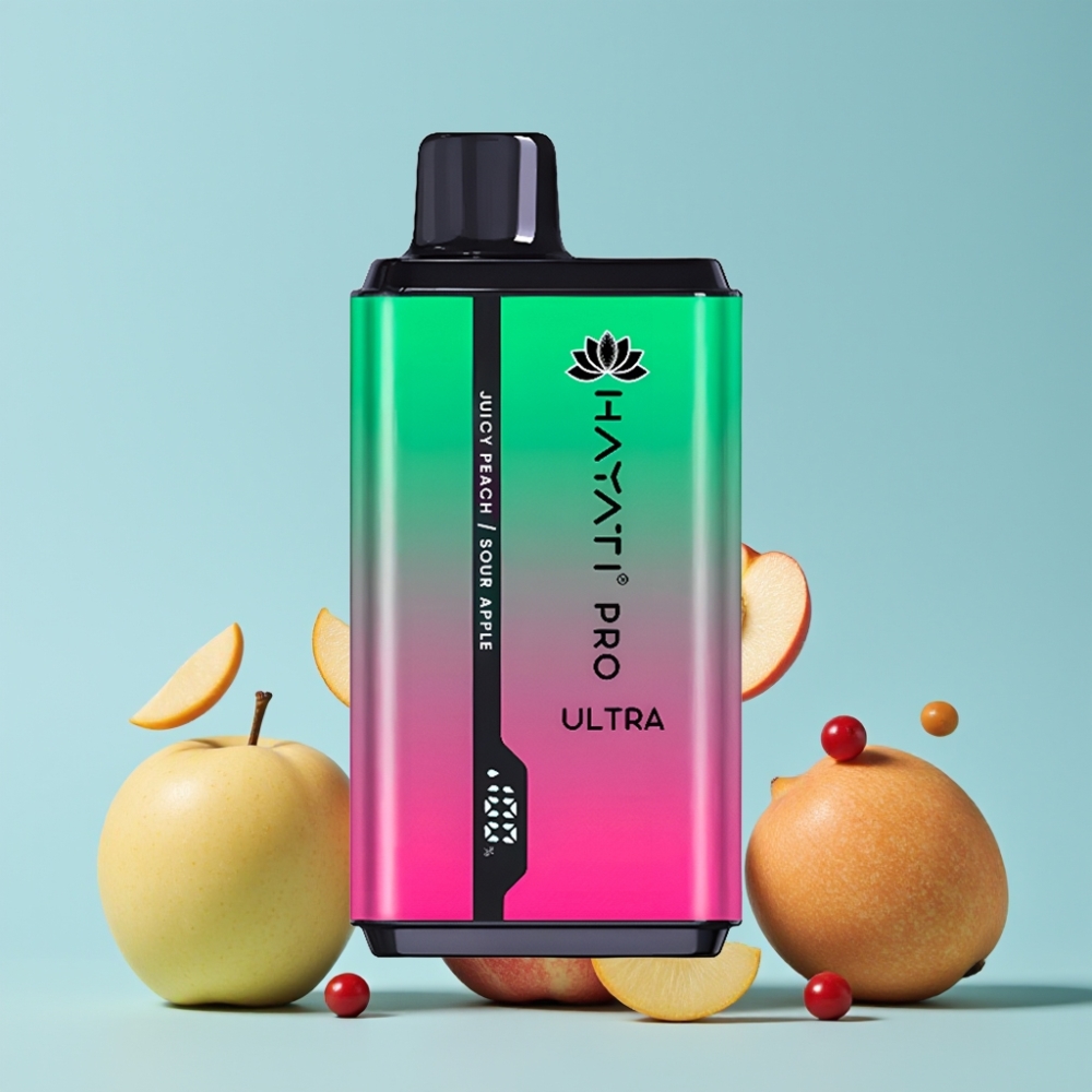 Hayati Pro Ultra 15000 Puffs 2×12ml 2% Sur Eple Juicy Peach