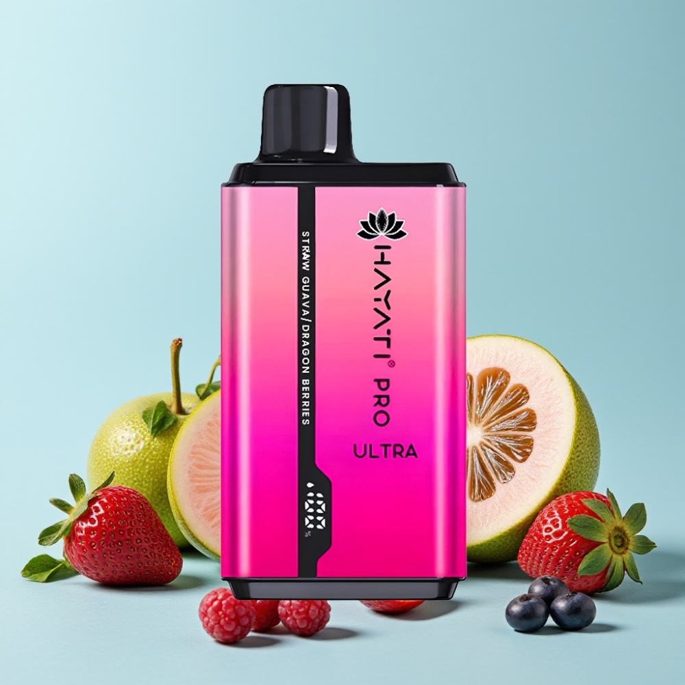 Hayati Pro Ultra 15000 Puffs 850mAh 2×12ml 2% Jordbær Guava Dragebær