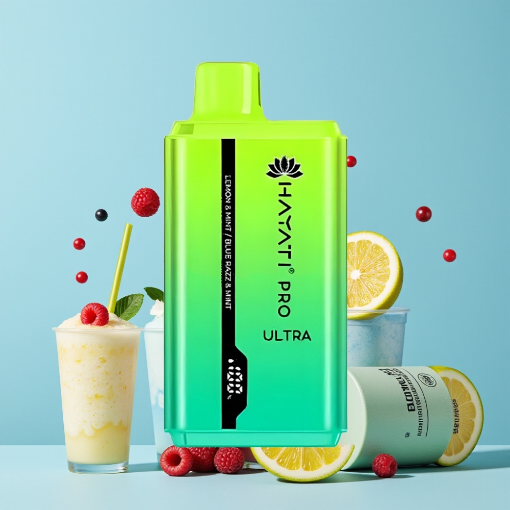 Hayati Pro Ultra 15000 Puffs 850mAh 2×12ml 2% Sitron & Mynte Blåbringebær & Mynte