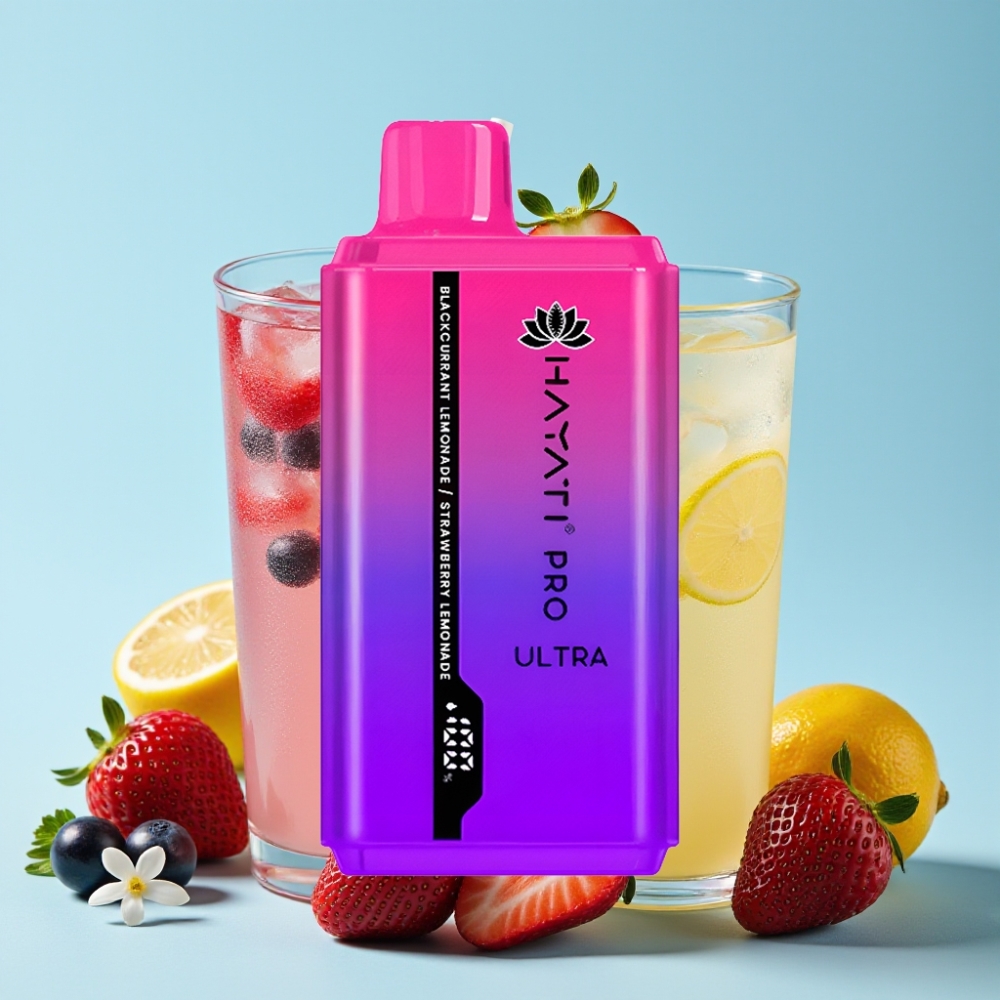 Hayati Pro Ultra 15000 Puffs 850mAh 2×12ml 2% Solbær Sitron Jordbær Sitron