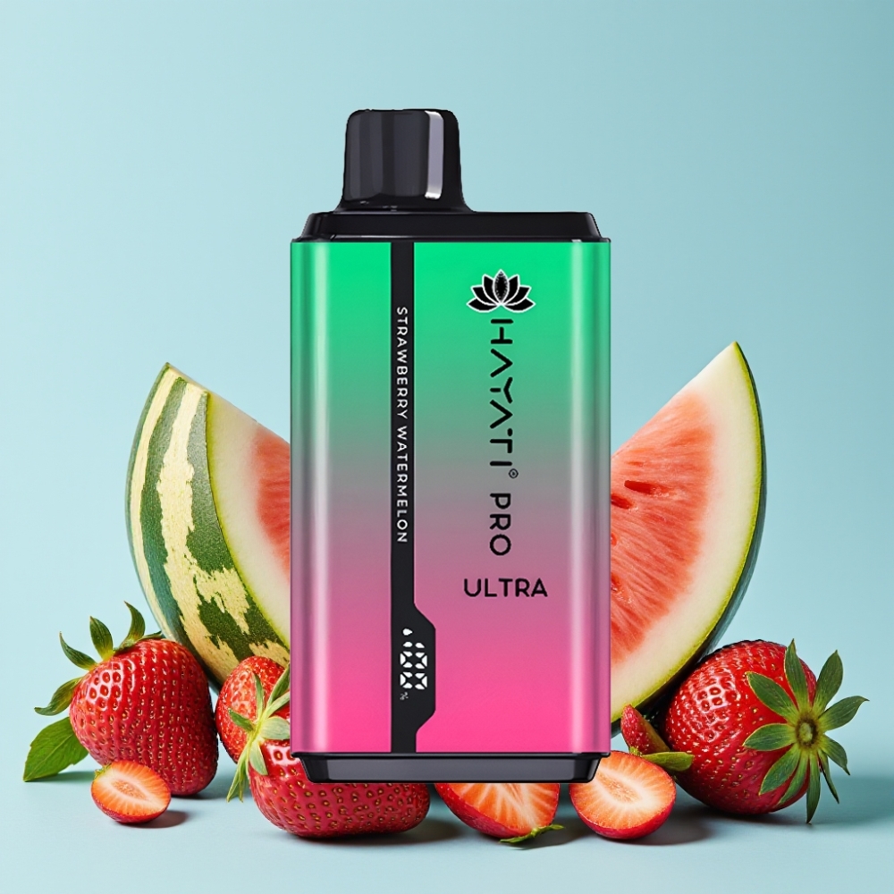 Hayati Pro Ultra 15000 Puffs 850mAh Jordbær Vannmelon 2×12ml 2%