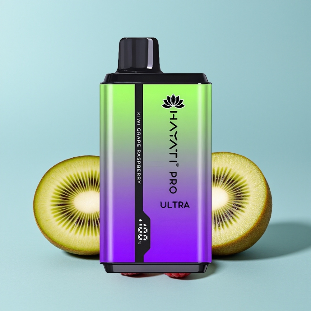 Hayati Pro Ultra 15000 Puffs 850mAh Kiwi Drue Bringebær Norge online wholesalers