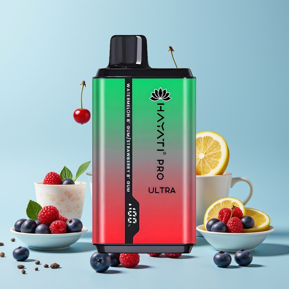 Hayati Pro Ultra 15000 Puffs Blåbær Bringebær Kirsebær Sitron & Blåbær 2×12ml 2%