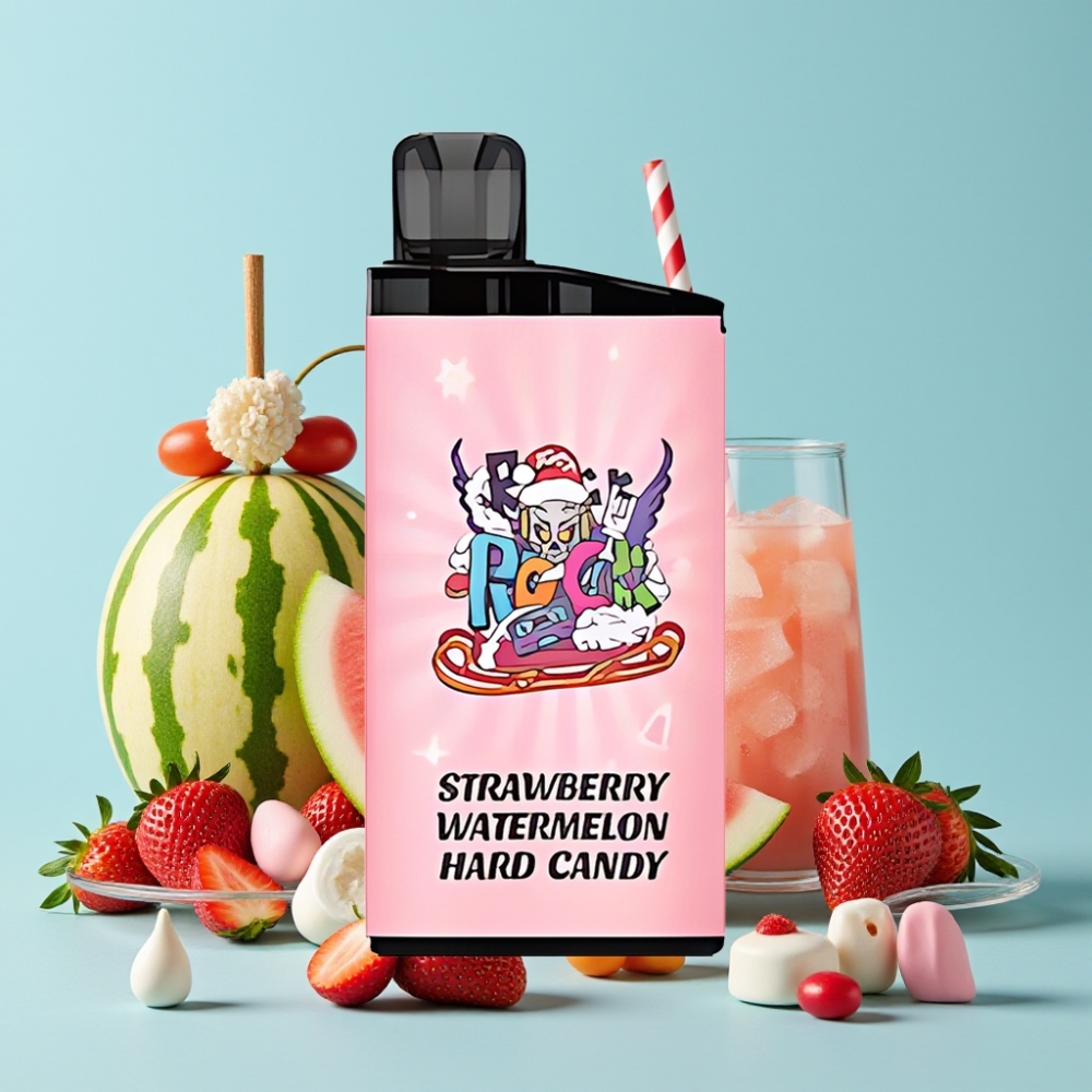 IGET Bar 3500 Puffs 1400 mAh Jordbær Vannmelon Hard Candy