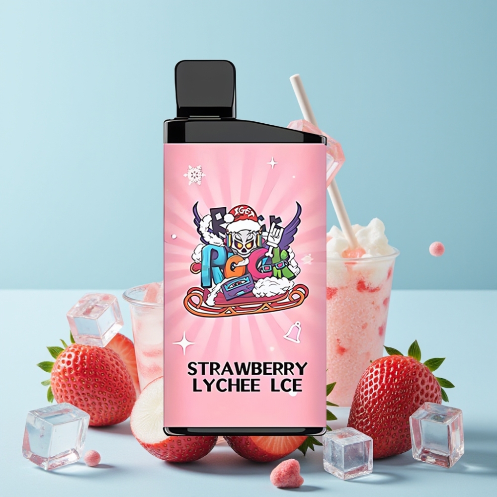 IGET Bar 3500 Puffs Jordbær Litchi Is Disposable Vape 1.2 Ohm Mesh 1400 mAh