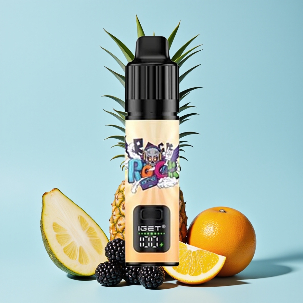 IGET BAR PLUS S3 POD 10000 Puffs 18 ml 5% Nikotin Bringebær Ananas Appelsin