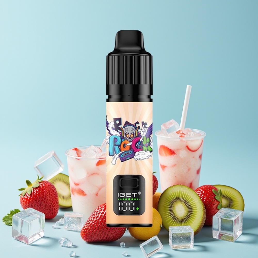 IGET BAR PLUS S3 POD 10000 Puffs 18 ml 5% Nikotin Jordbær Kiwi Is