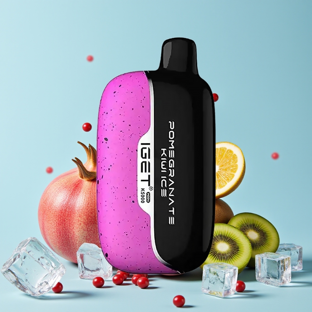 IGET Moon K5000 5000 Puffs Granate Kiwi Is Disposable Vape PC 1.35 Ohm Mesh Coil