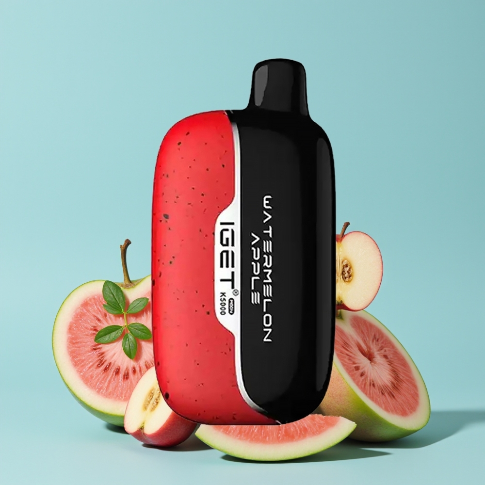 IGET Moon K5000 Puffs Disposable Vape Vannmelon Eple – 81.5g, 1.35 Ohm Mesh Coil