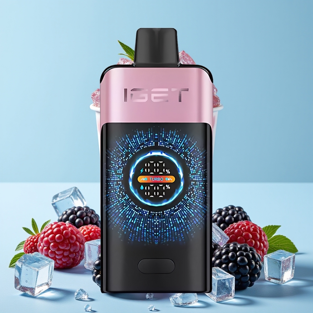 IGET ONE 12000 Puffs 2700 mAh Dual Mesh Svartbæris Norge online wholesalers