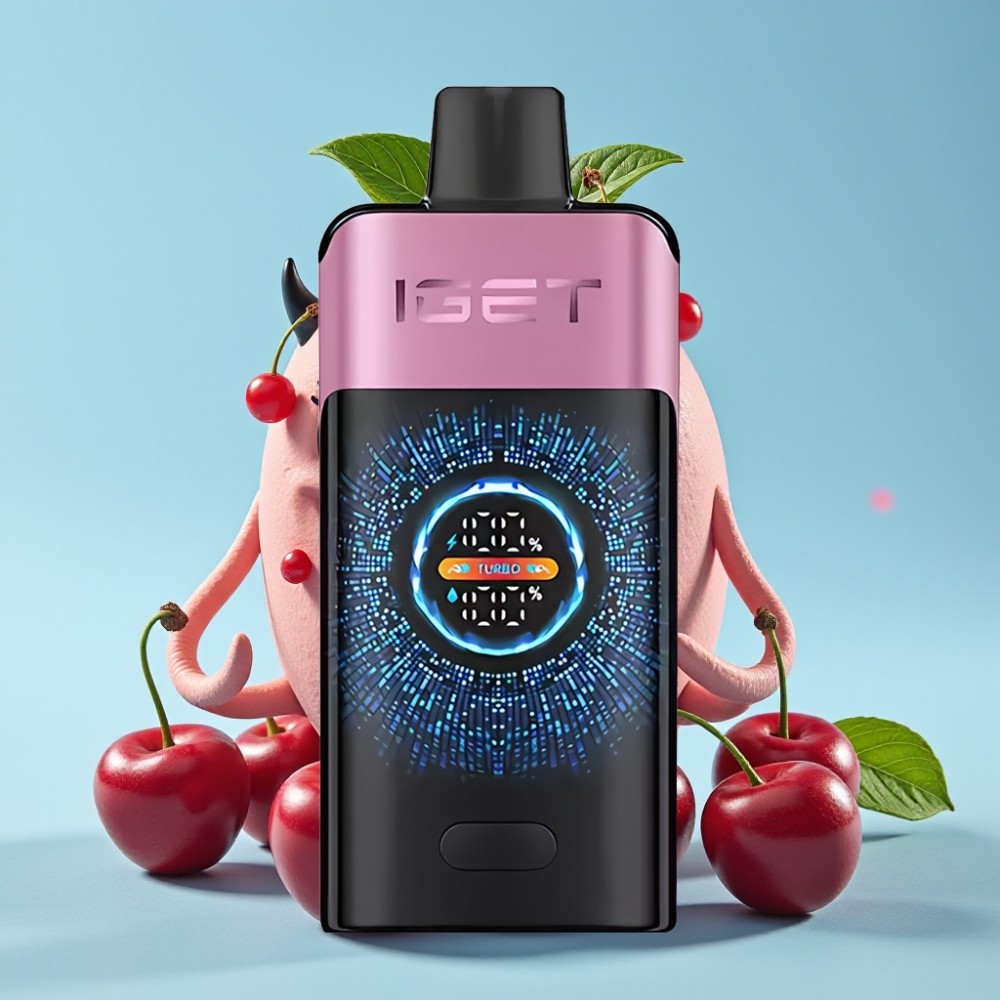 IGET ONE 12000 Puffs 2700 mAh Stor Skjerm Kirsebær Monster