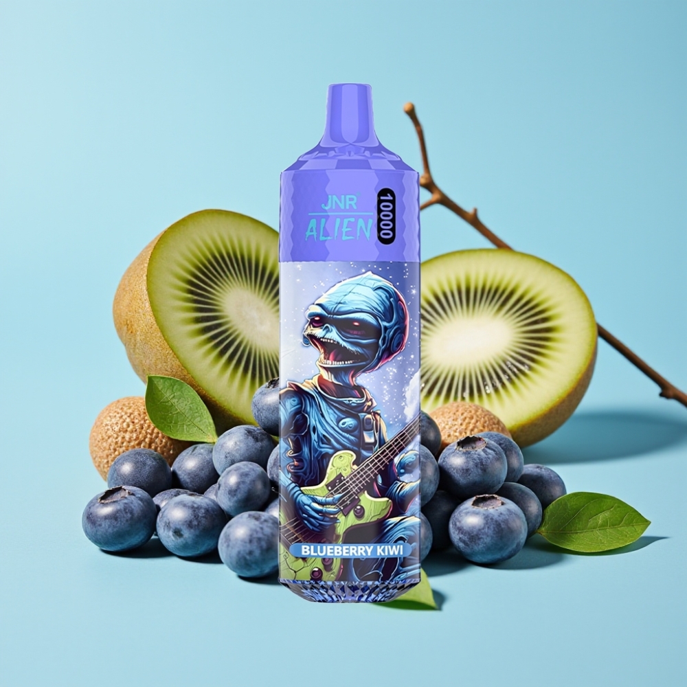 JNR Alien 10000 Puffs 850mAh Type-C Blåbær Kiwi RGB LED Norge online wholesalers