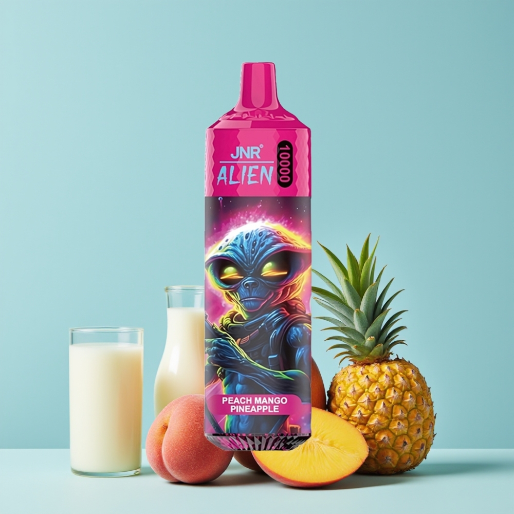 JNR Alien 10000 Puffs 850mAh Type-C LED Fersken mango ananas