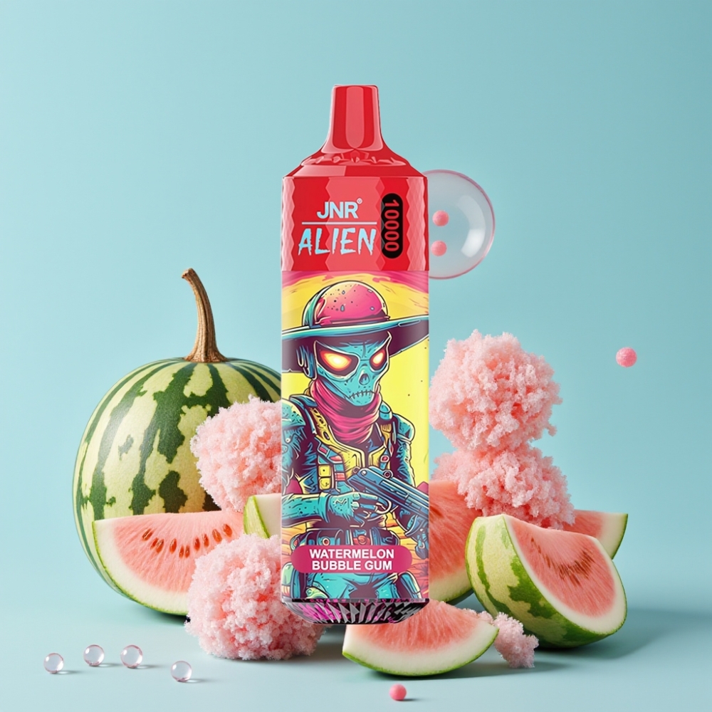 JNR Alien 10000 Puffs 850mAh Type-C LED Sporty Design Vannmelon Tyggegummi
