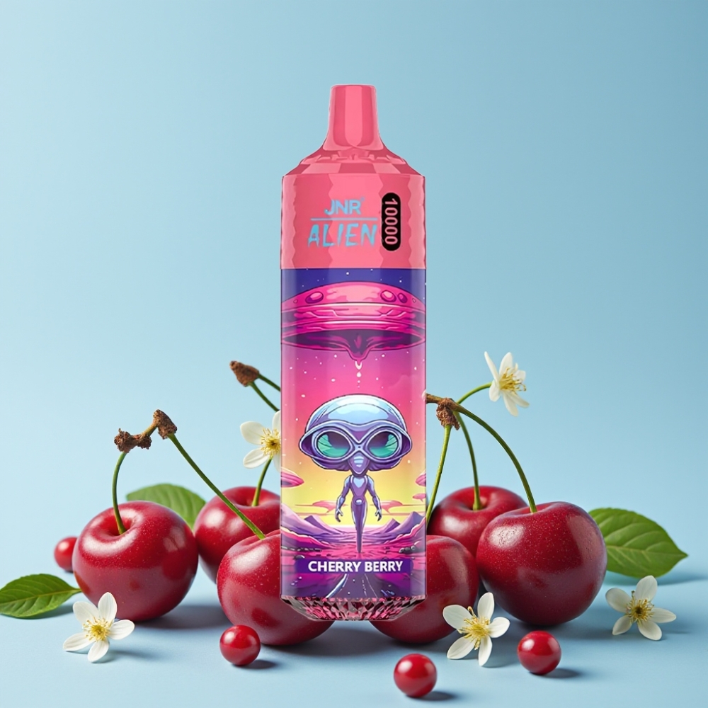 JNR Alien 10000 Puffs 850mAh Type-C LED Sporty Kirsebær & Bær