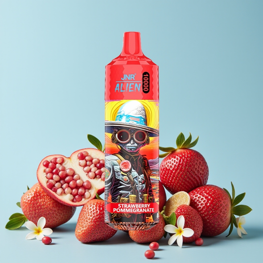 JNR Alien 10000 Puffs 850mAh Type-C RGB Jordbær Granateple