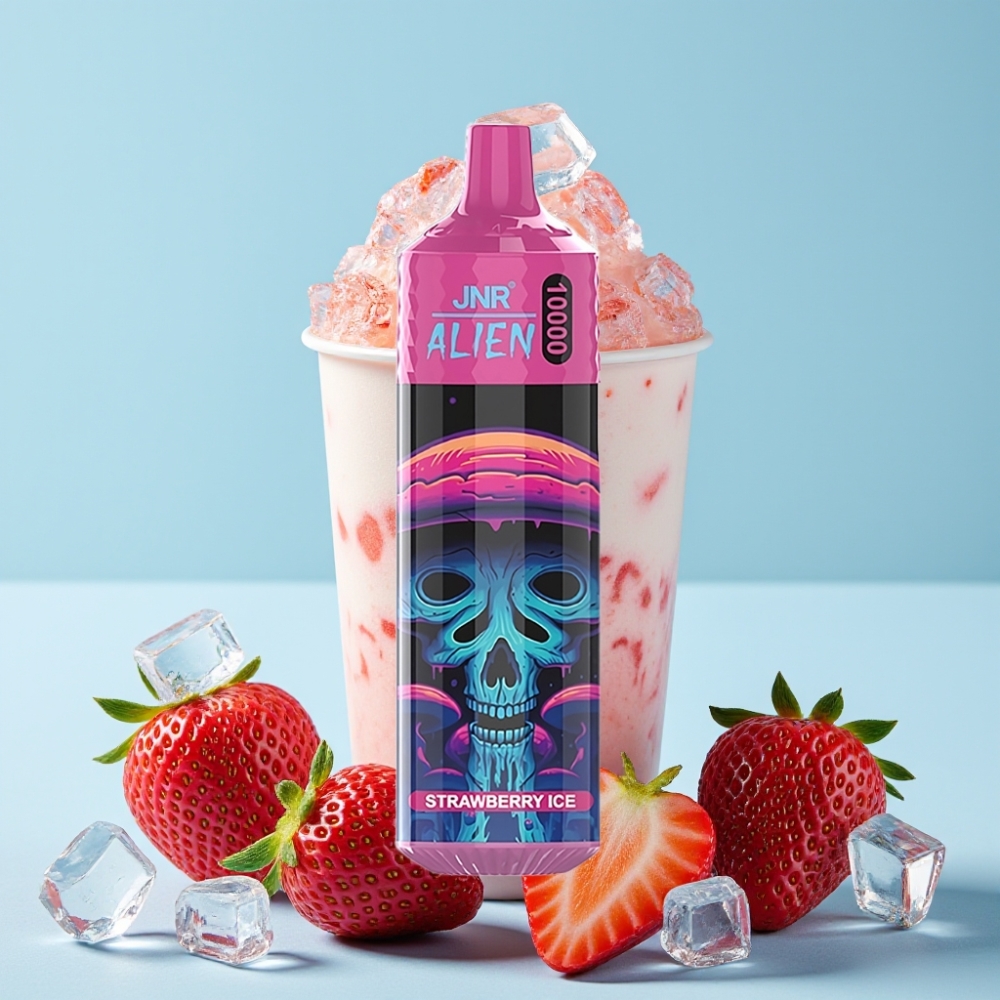 JNR Alien 10000 Puffs 850mAh Type-C RGB Jordbær Is Norge online wholesalers