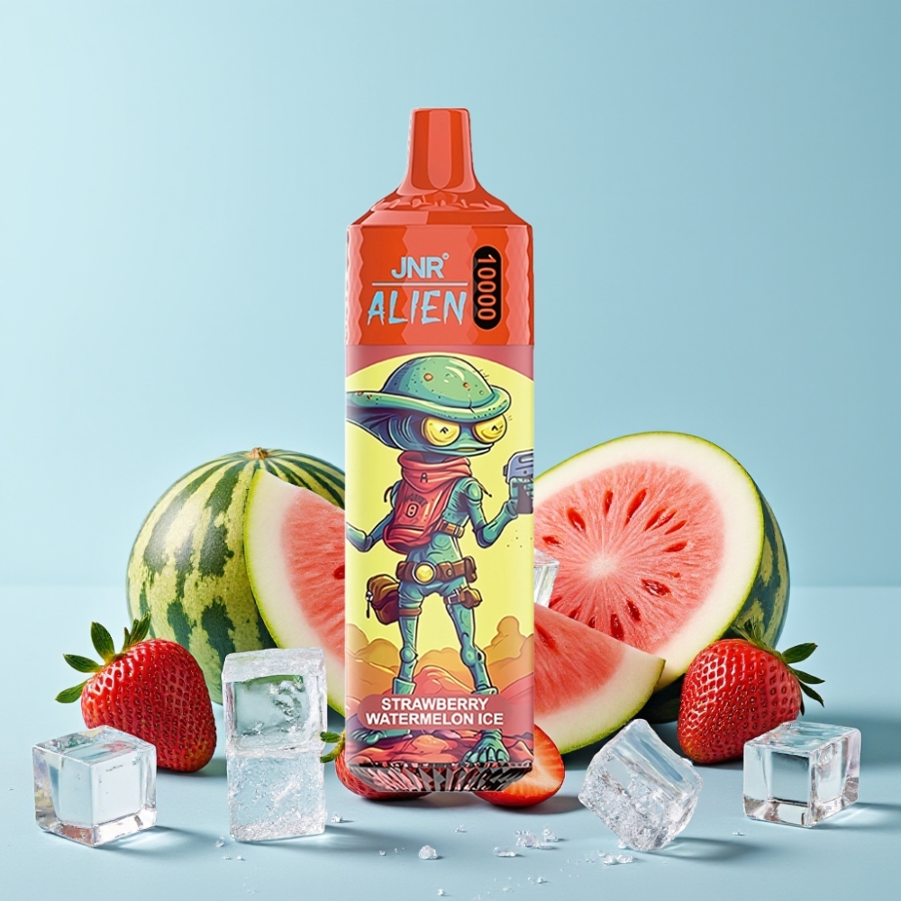 JNR Alien 10000 Puffs 850mAh Type-C RGB Jordbær Vannmelon Is
