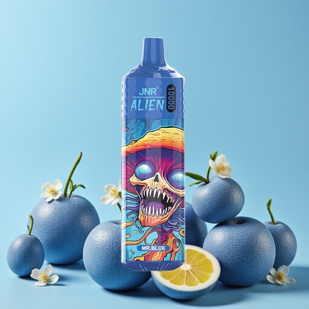 JNR Alien 10000 Puffs Sporty Design LED RGB Mr blå Type-C