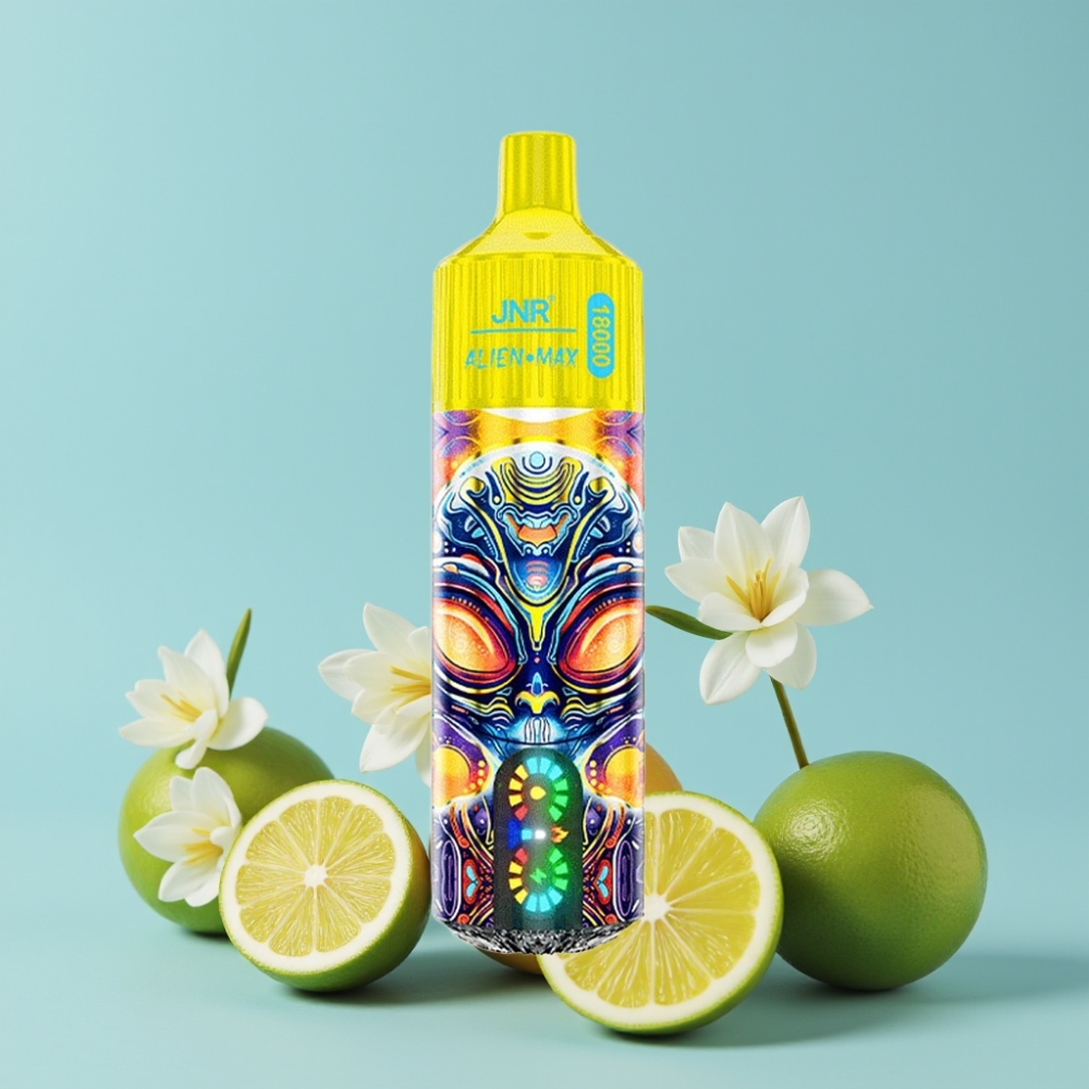 JNR Alien Max 18000 Puffs Smart LED Display Dual Mesh Coil Sitron & Lime