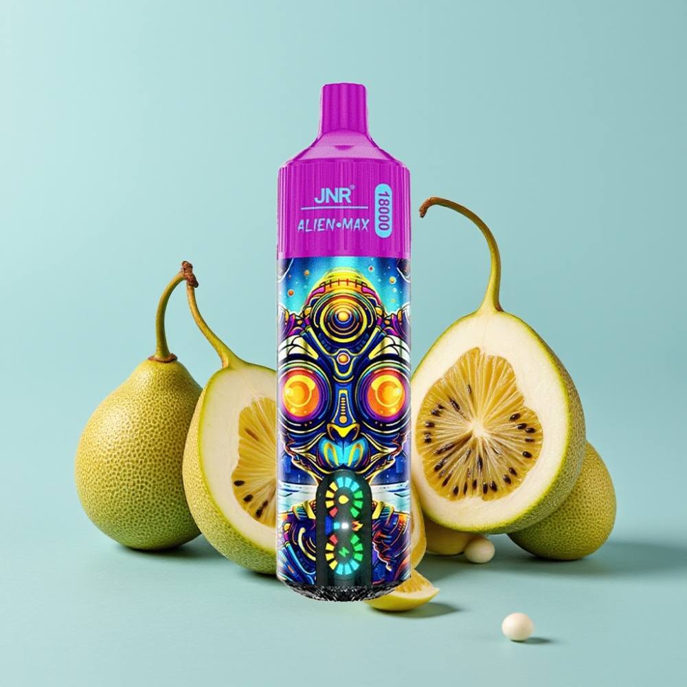 JNR Alien Max 18000 Puffs Smart LED Display Dual Mesh Coil Type-C Lading Kiwi Pasjonsfrukt Guava