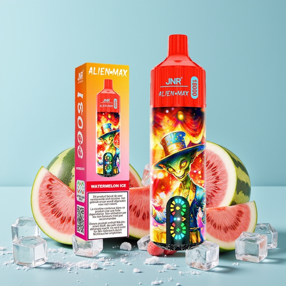 JNR Alien Max 18000 Puffs Smart LED Display Type-C Lading Vannmelon Is
