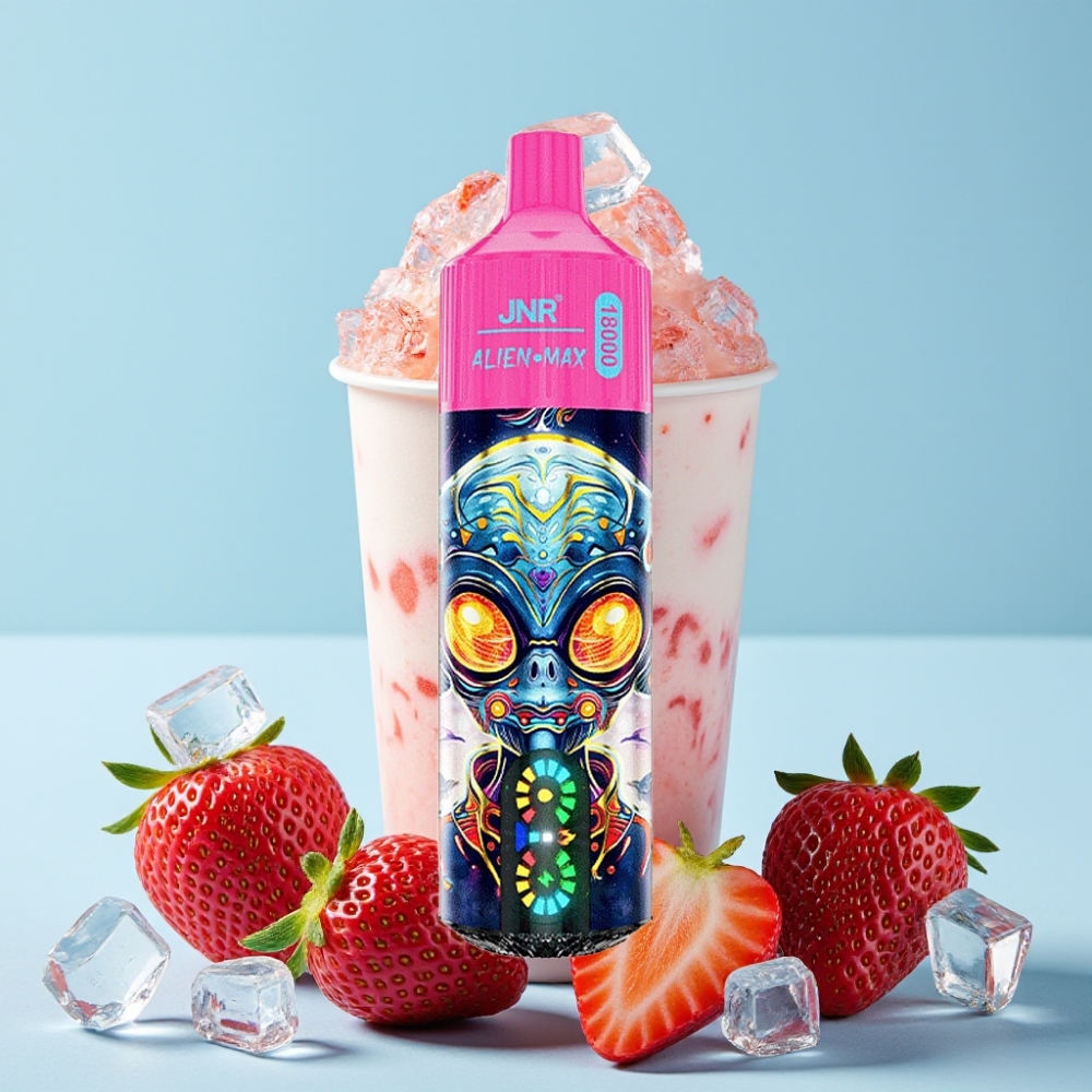 JNR Alien Max 18000 Puffs Smart LED Display Type-C Quick Charge Jordbær Is