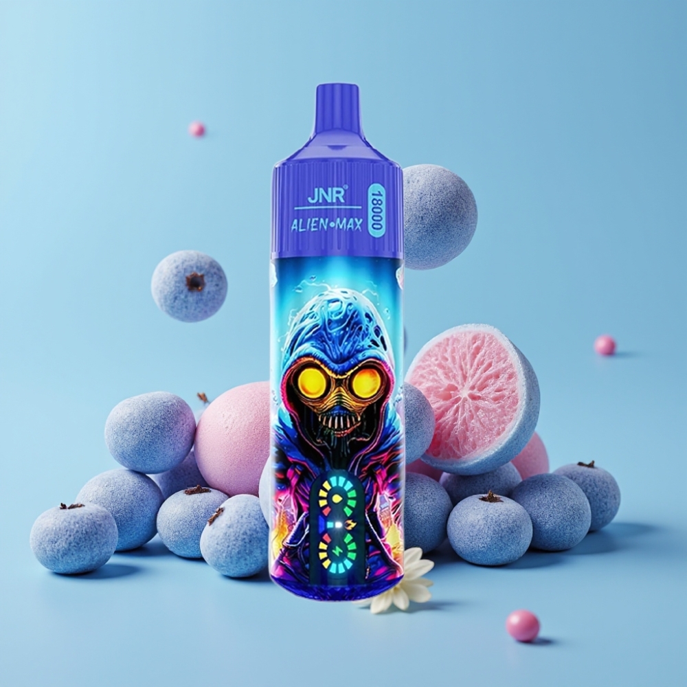 JNR Alien Max 18000 Puffs Smart LED Dual Mesh Blåbær Bubblegum