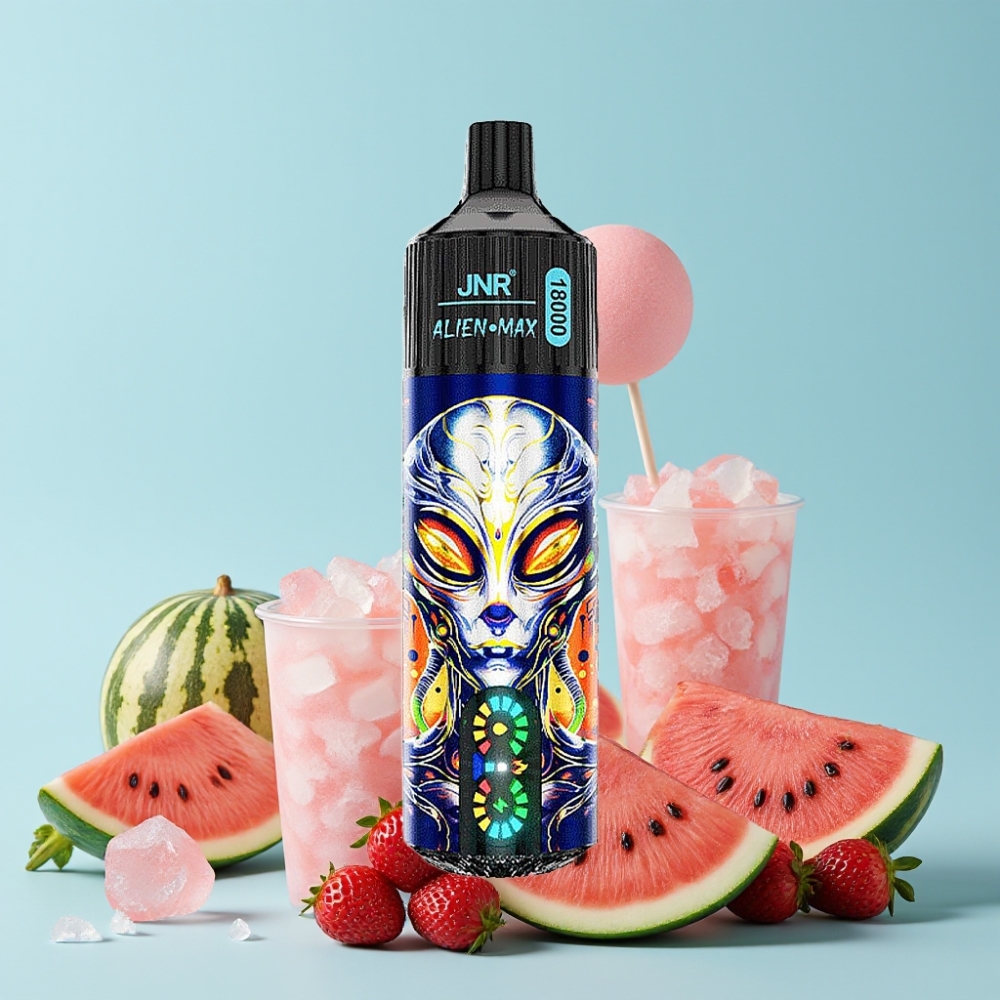 JNR Alien Max 18000 Puffs Smart LED Dual Mesh Jordbær Vannmelon Tyggegummi