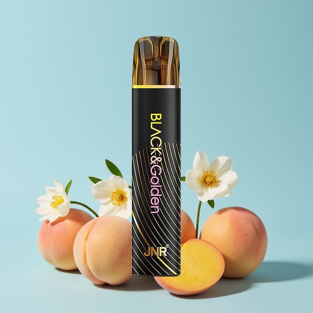 JNR Black&Golden 800 Puffs 2ml Fersken Mango Engangs Vape TPD-sertifisert